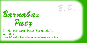 barnabas putz business card